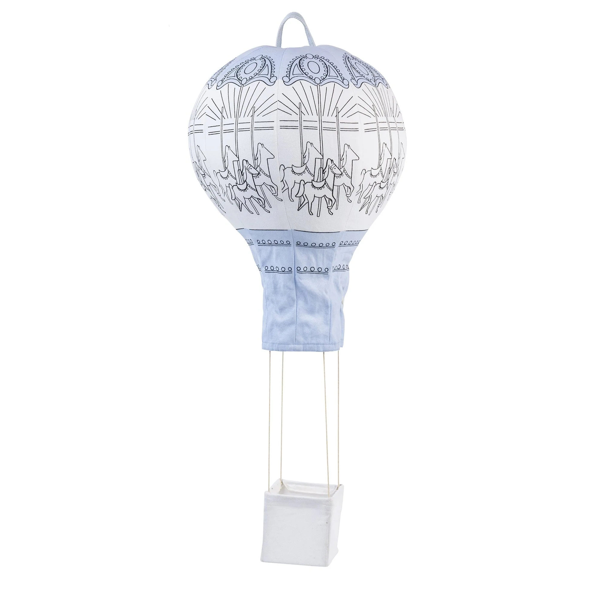Lil Pyar Light Blue Horse Hot Air Balloon Carousel