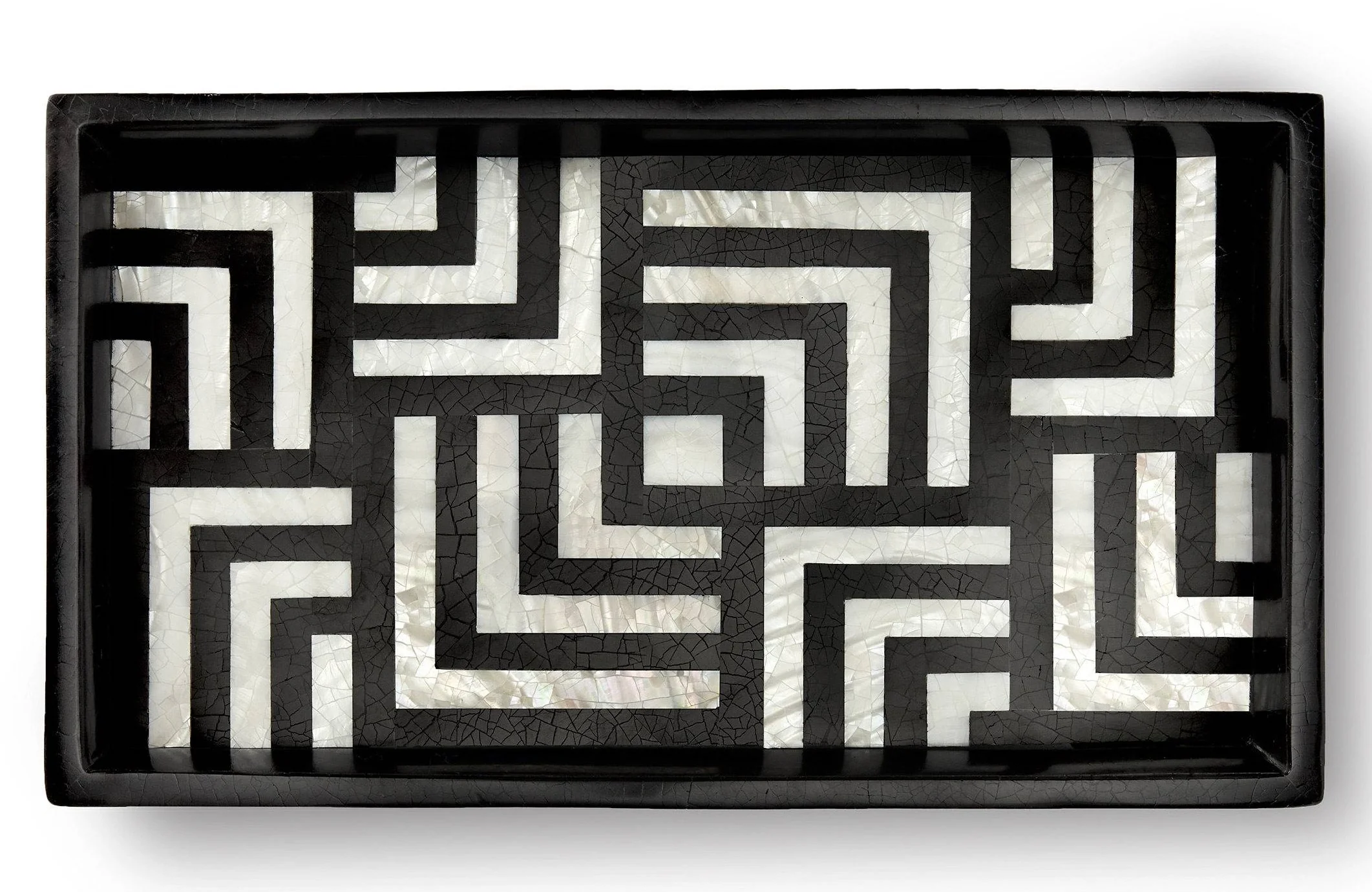 L'Objet Dedale Black & White Small Tray - Image 2