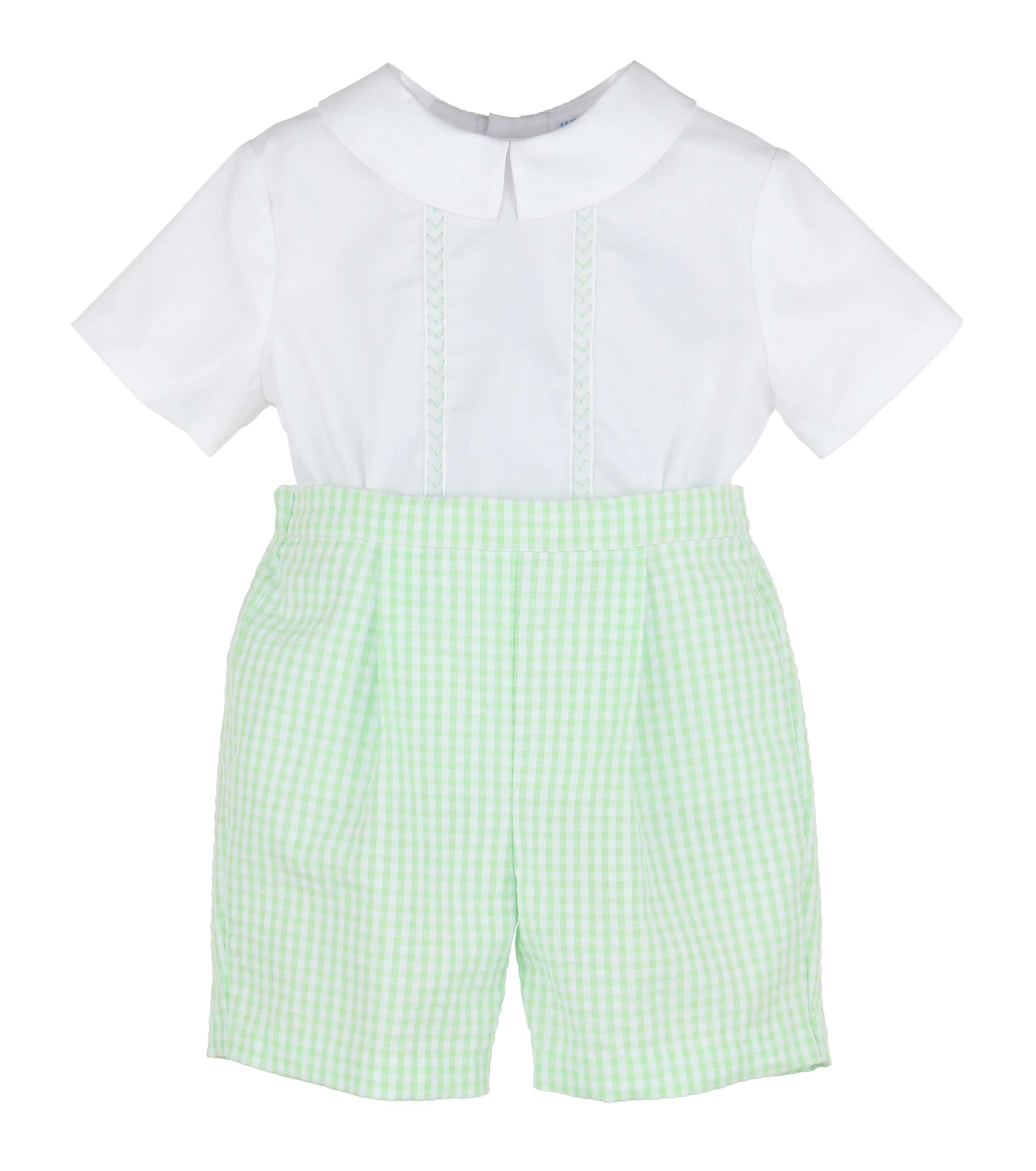 Luli & Me Green Vichy Boy Set