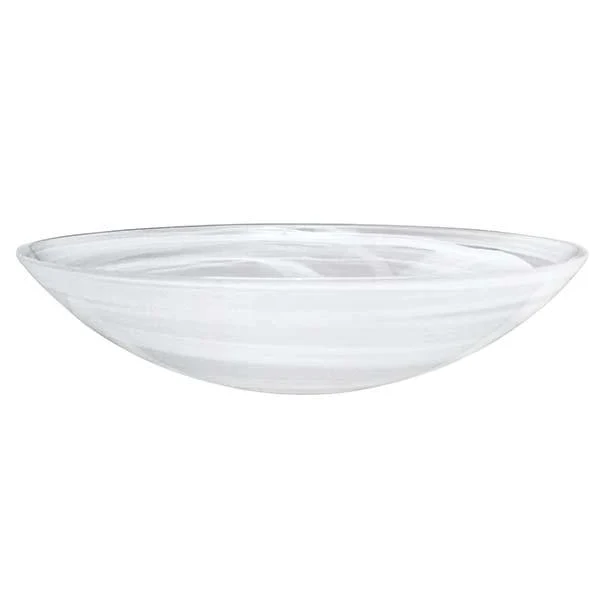 Mariposa Alabaster White Serving Bowl