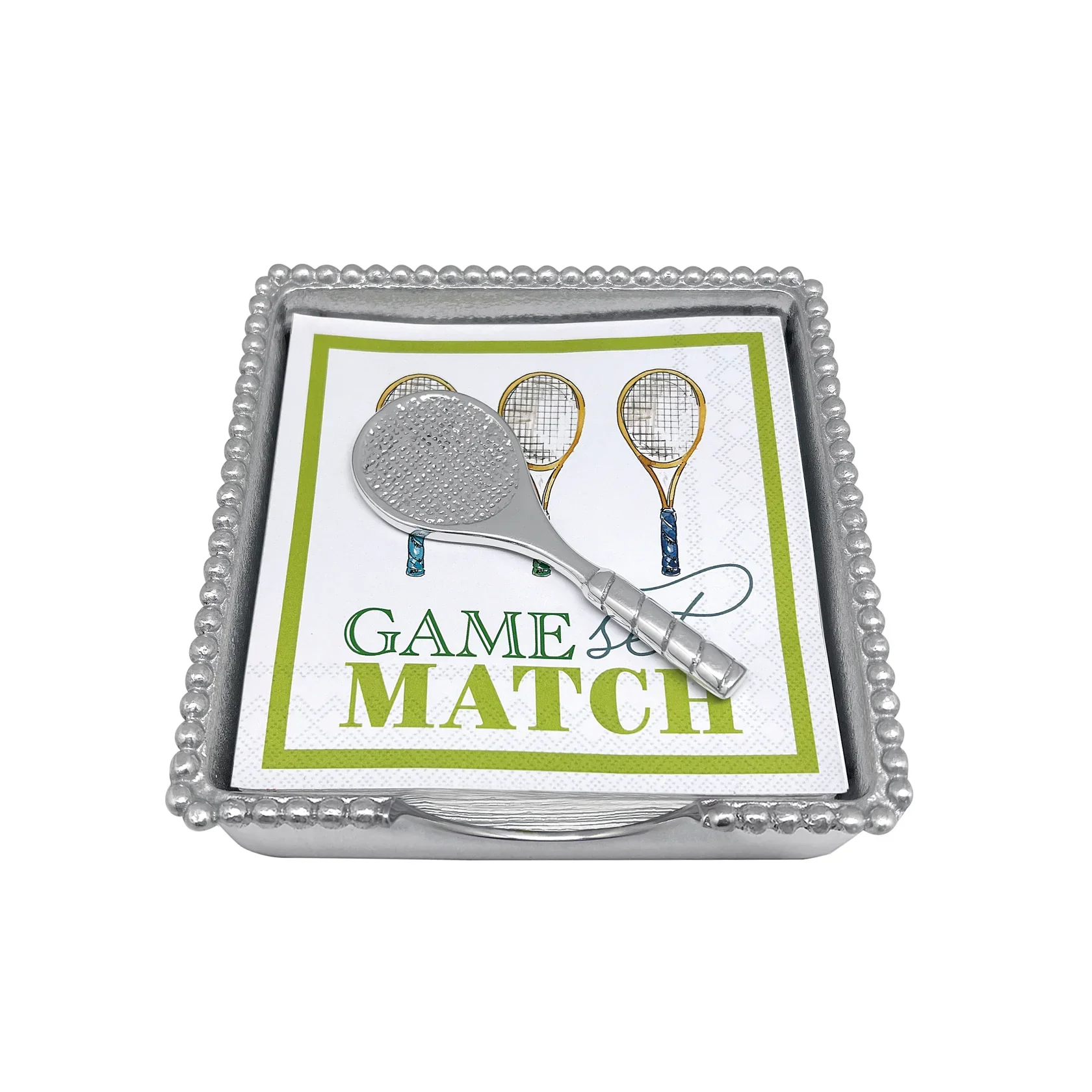 Mariposa Game, Set, Match Beaded Napkin Box