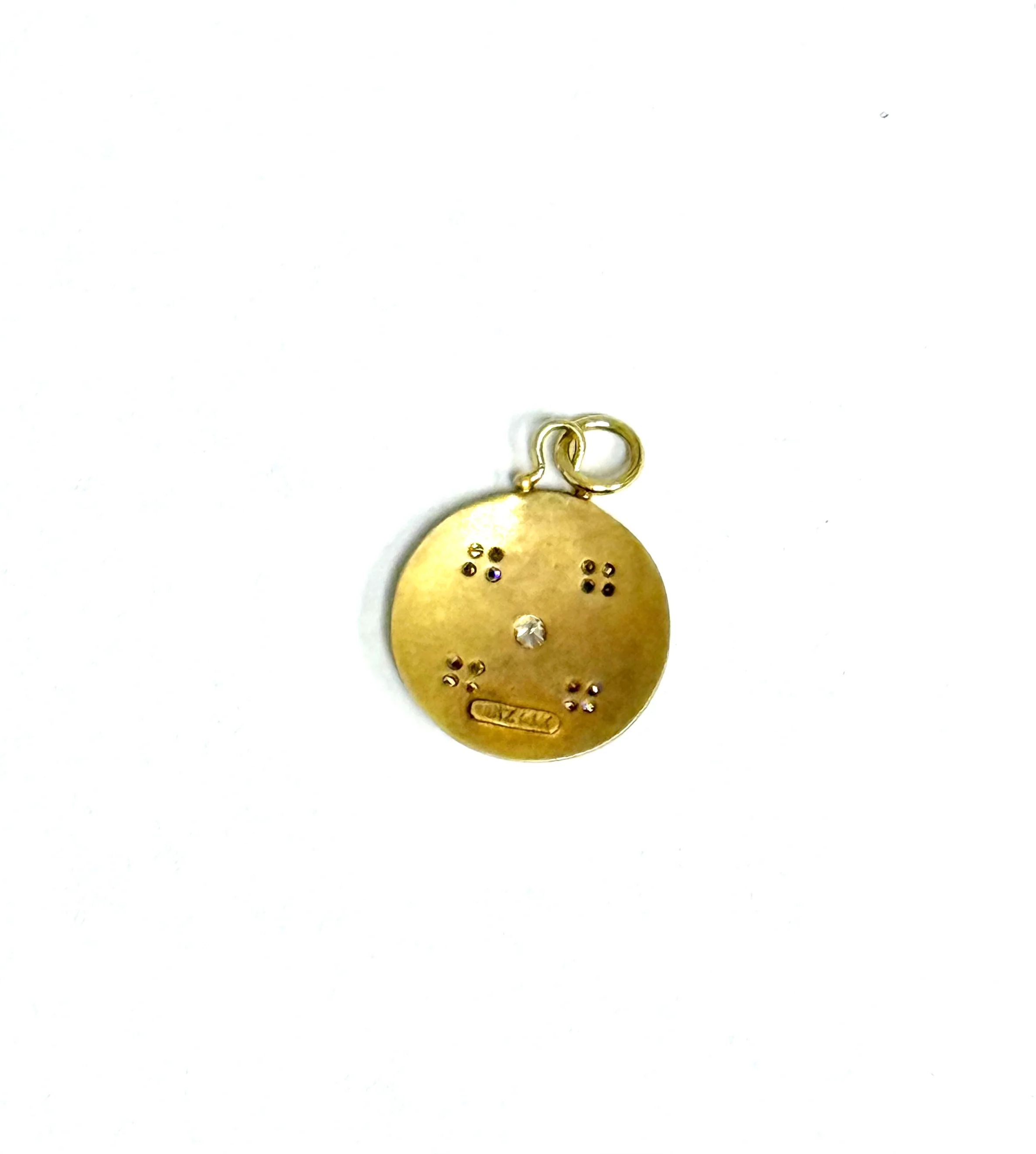 Mazza 14Kt. Gold Disc Diamond Pendant - Image 2
