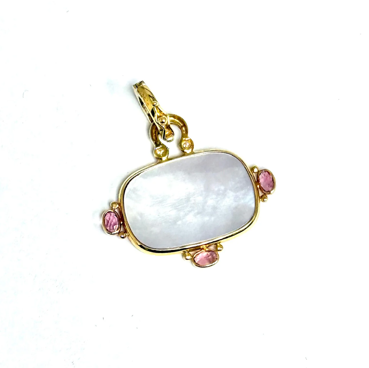 Mazza Murano Venetian Glass Pink Tourmaline Pendant - Image 2