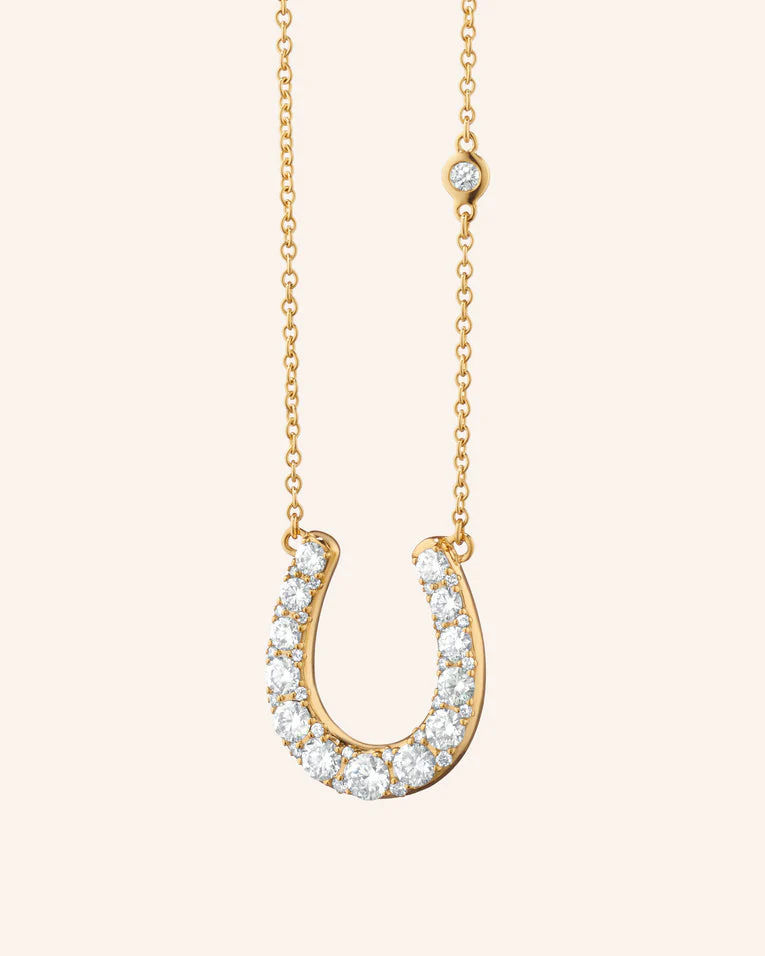 Monica Rich Kosann 18K Gold and Diamond Horseshoe Necklace