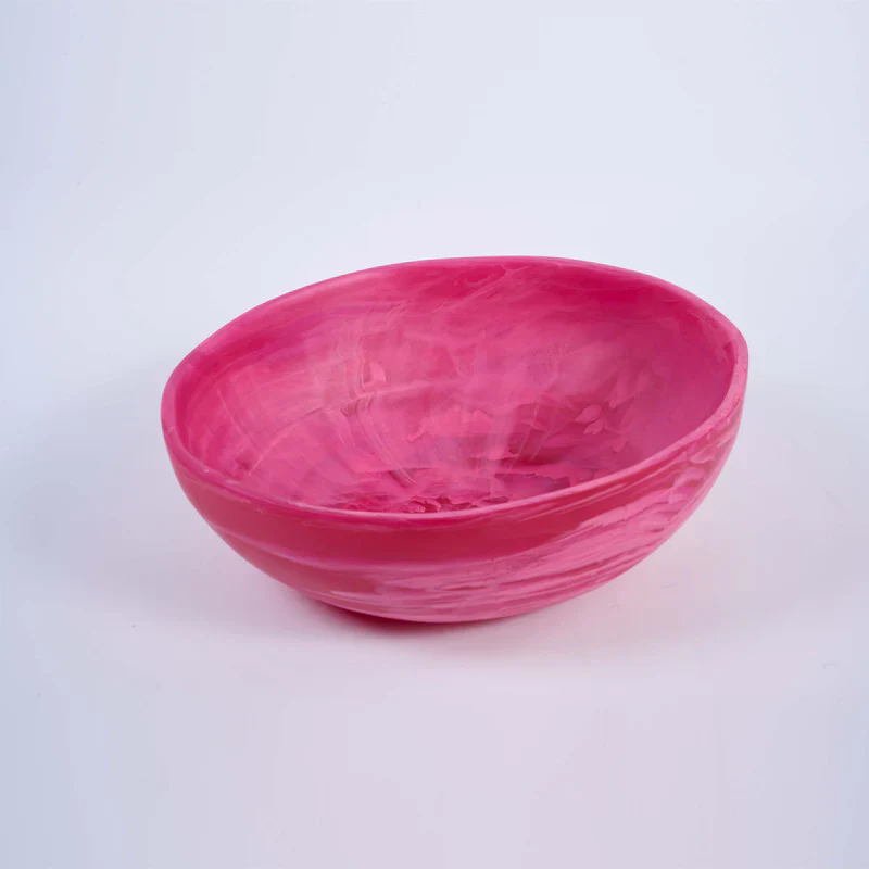 Nashi Home Resin Large Magenta Wave Bowl