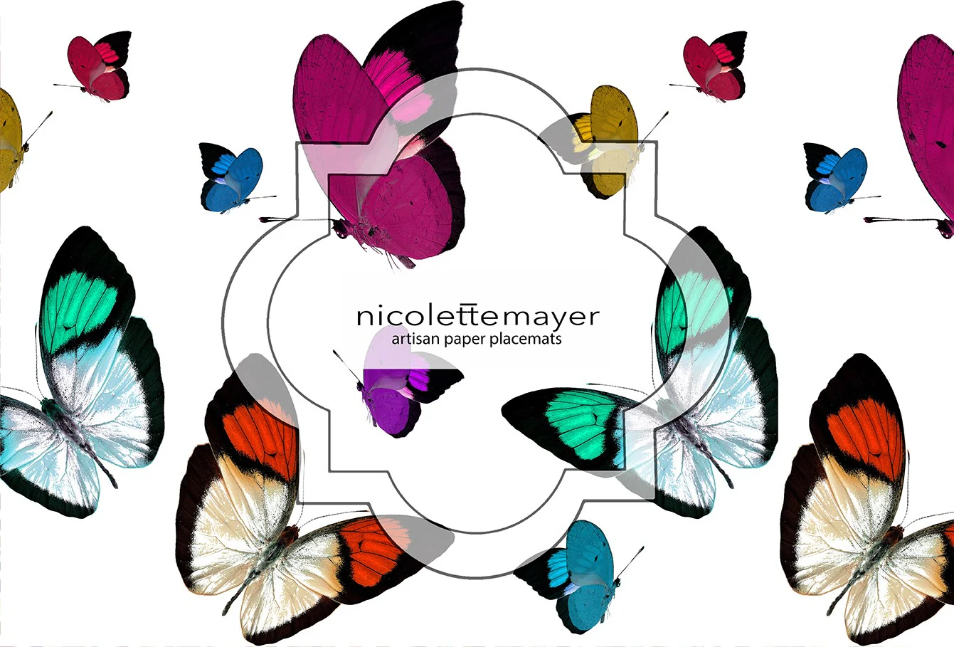 Nicolette Mayer Butterflies Paper Placemats