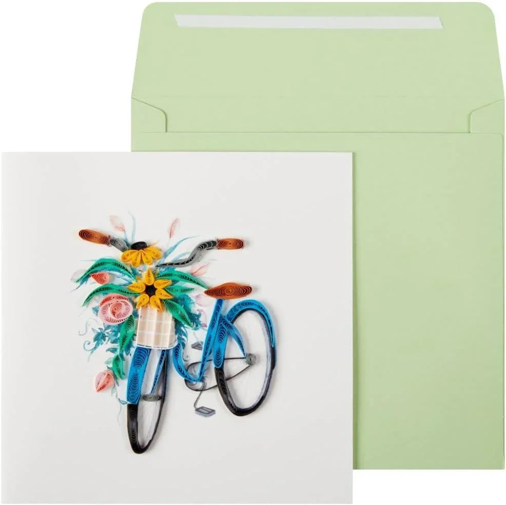 Niquea.D Quilled Bicycle Blank Card