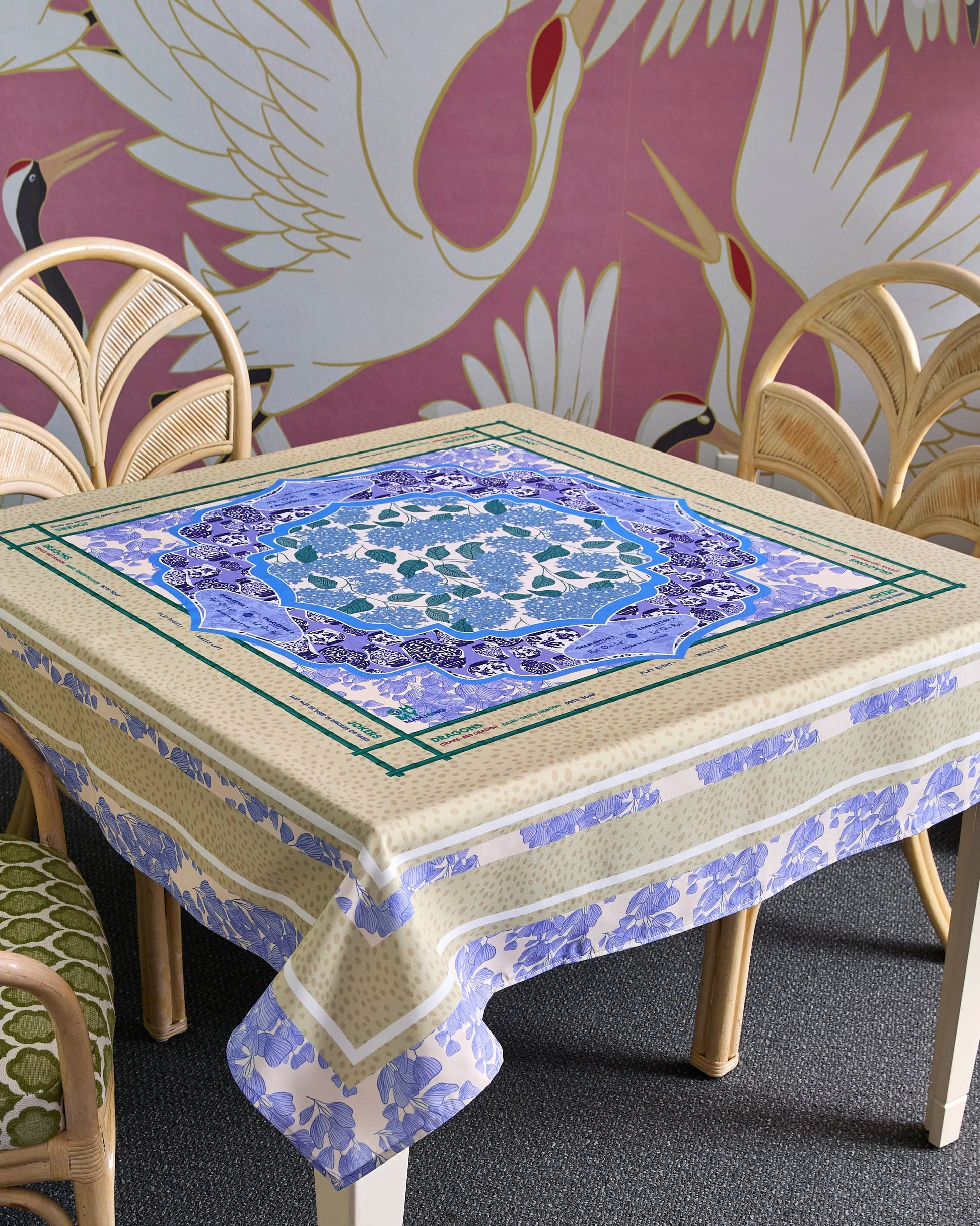 Oh My Mahjong Flora Tablecloth