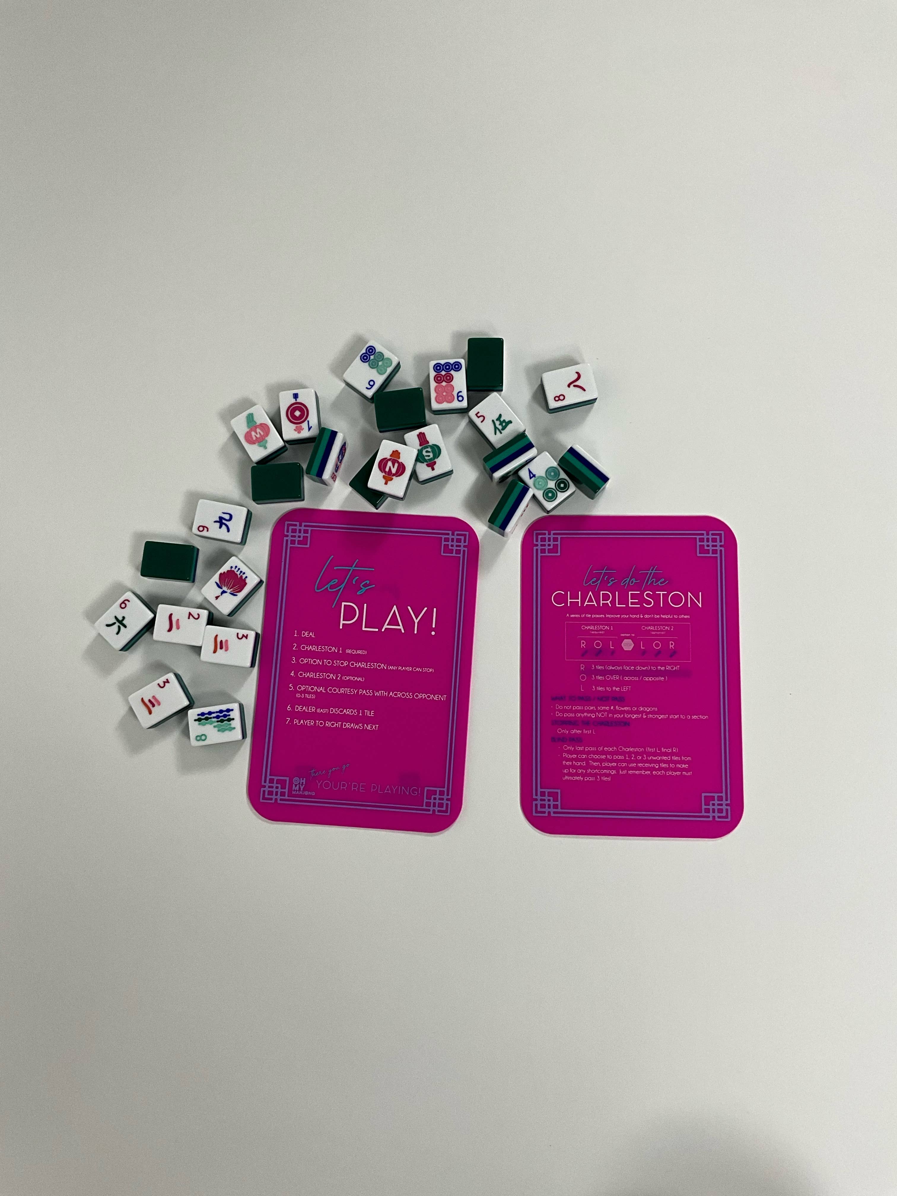 Oh My Mahjong - Mahjong Hot Pink Tile Shufflers, SET OF 2 - Image 3