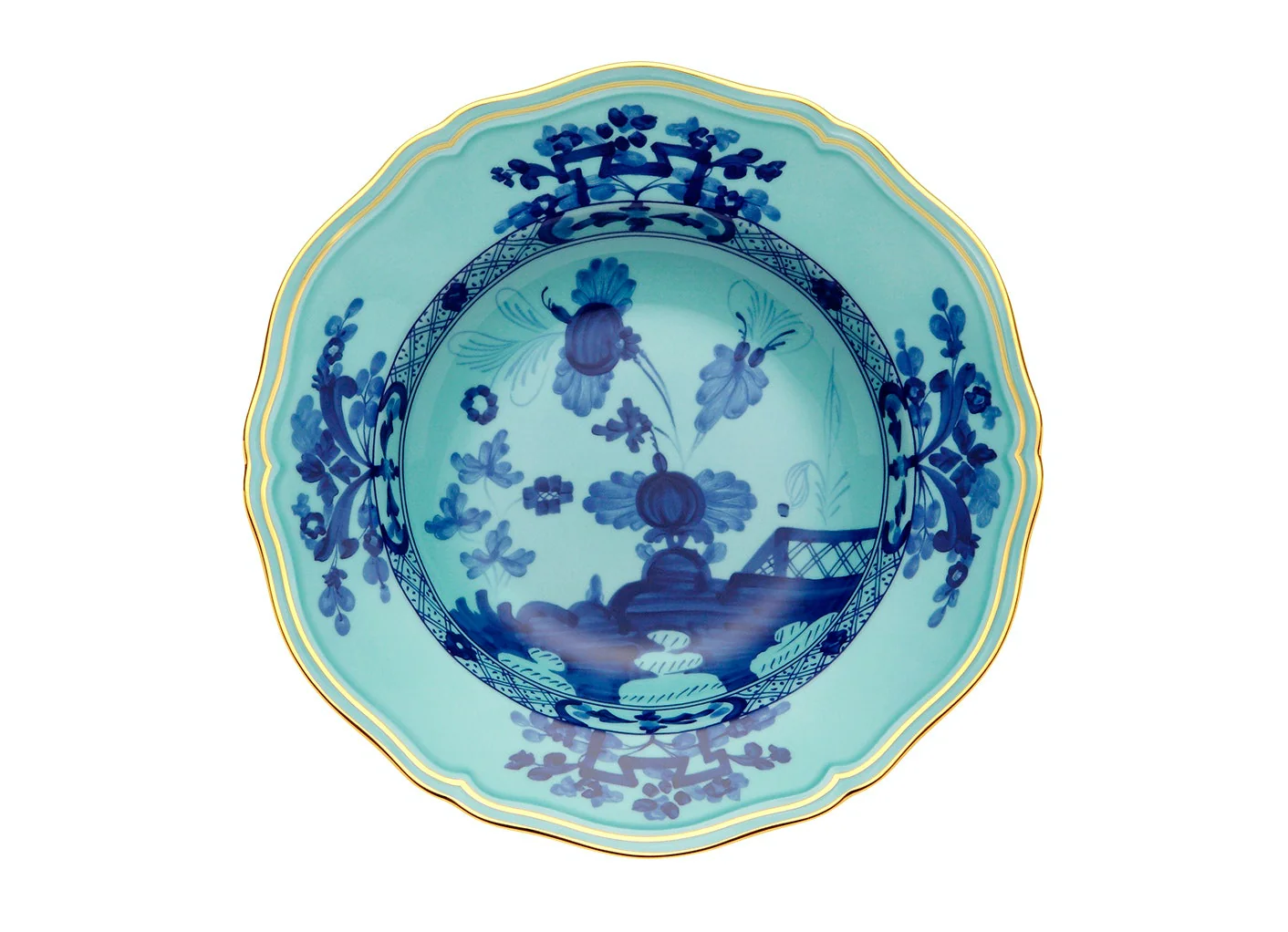Ginori 1735 Oriente Italiano Iris Soup Plate