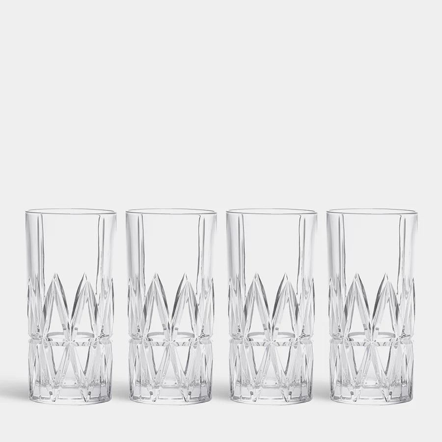 Orrefors Peak Highball, Set of 4