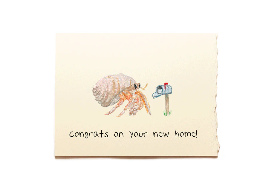 Piccola Arte Miscellaneous - New Home - Hermit Crab Greeting Card