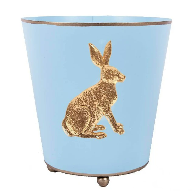 Regency Collection Light Blue Rabbit Round Cachepot