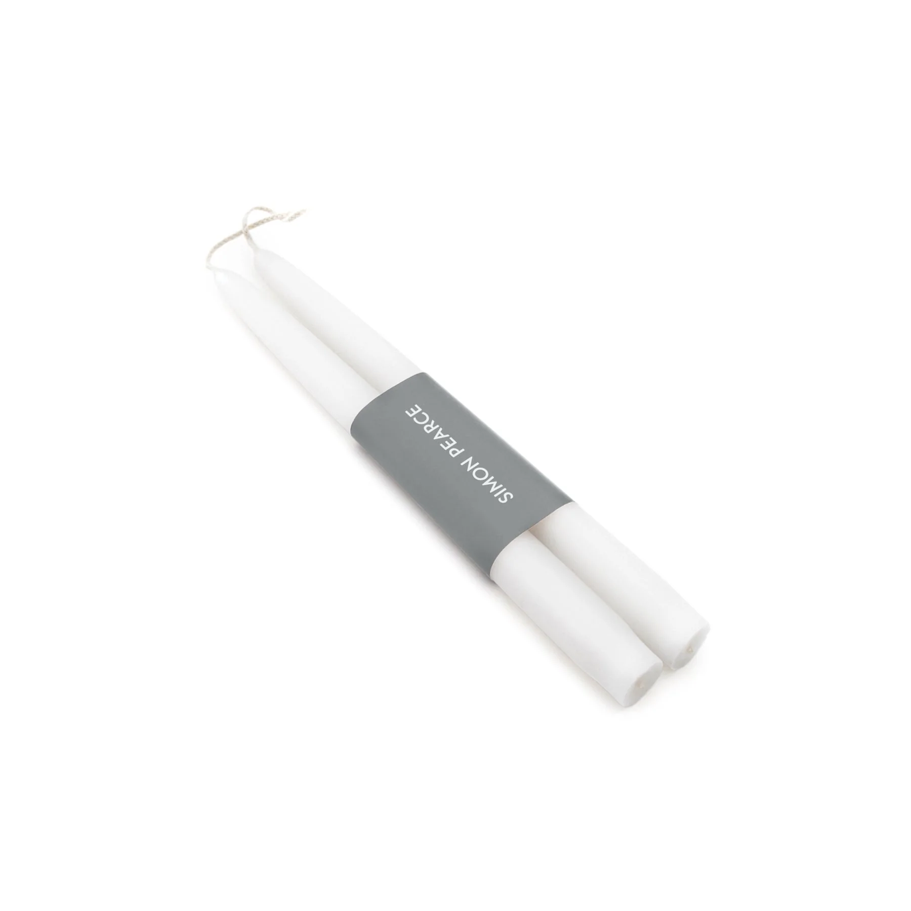 Simon Pearce 9" White Taper Candle, Set/2