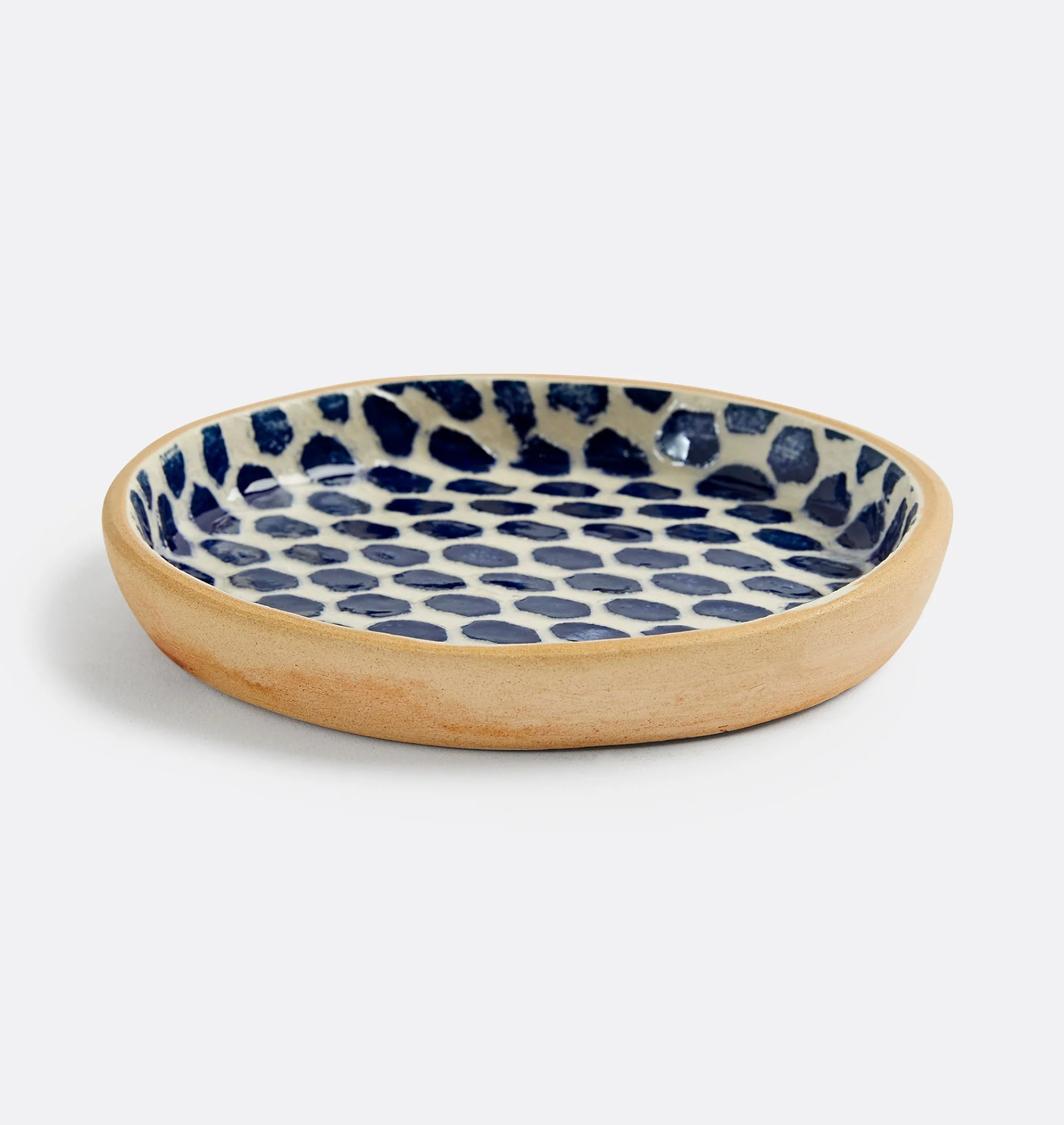 Terrafirma Ceramics Dot Cobalt Wine Coaster