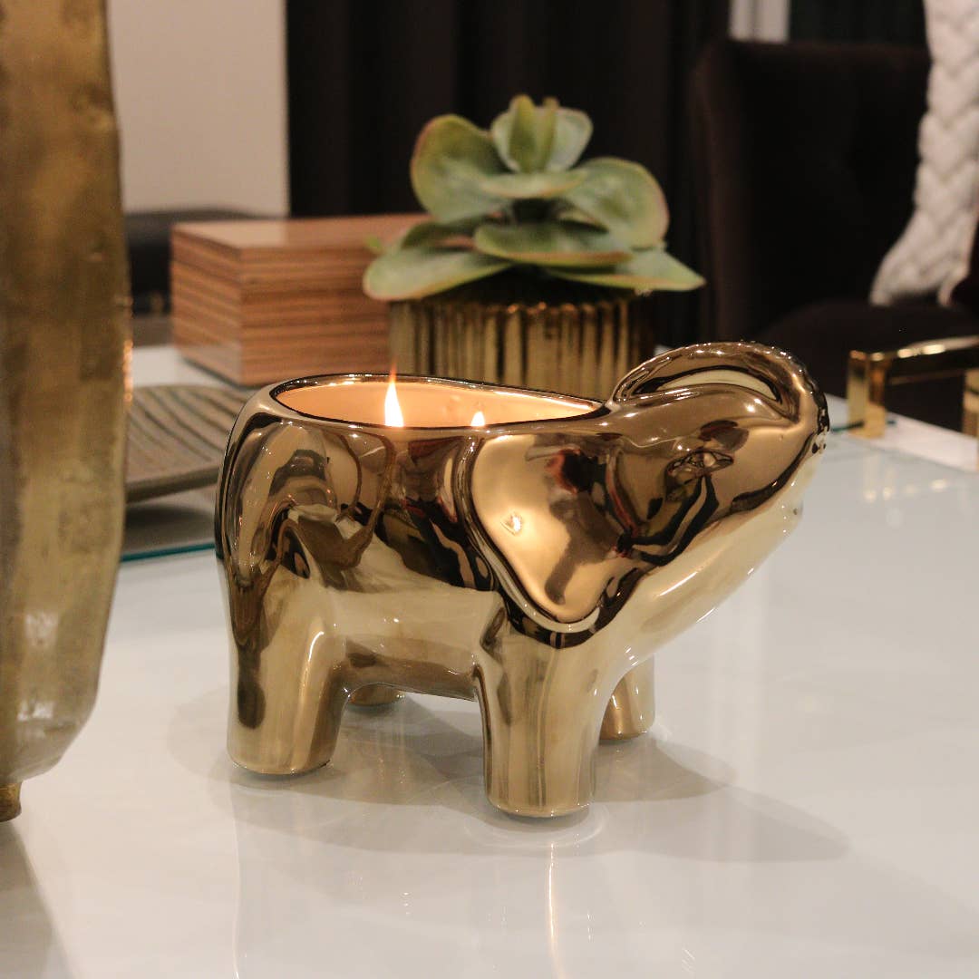 Thompson Ferrier - Gold Elephant Candle | Elephant Collection