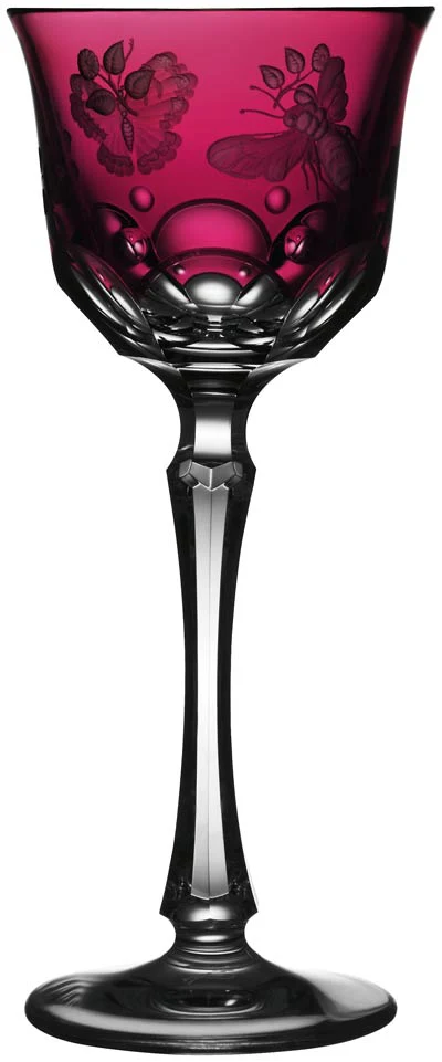 Varga Crystal Springtime Raspberry Water Glass