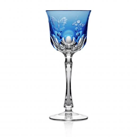 Varga Crystal Springtime Sky Blue Wine
