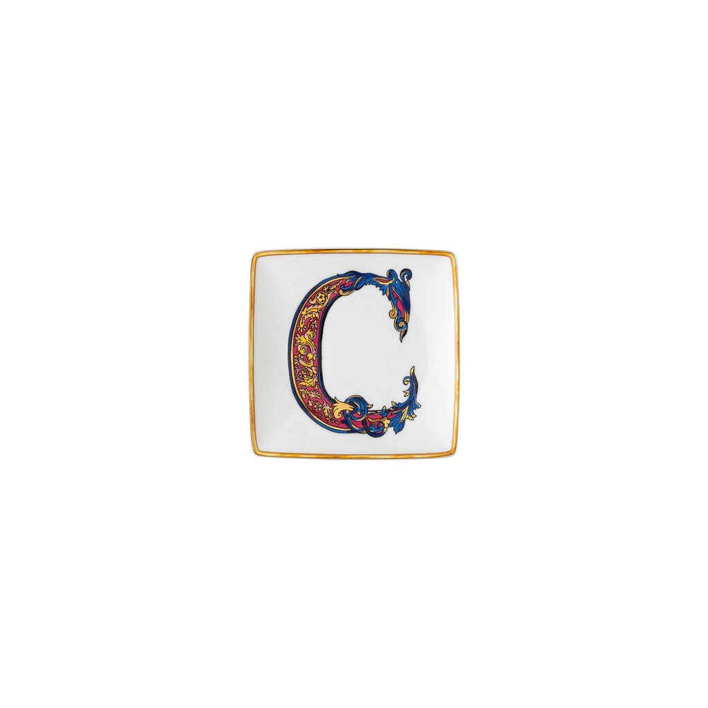 Versace Holiday Alphabet "C" Plate