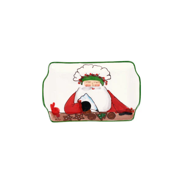 Vietri 2025 Limited Edition Old St Nick Rectangular Plate