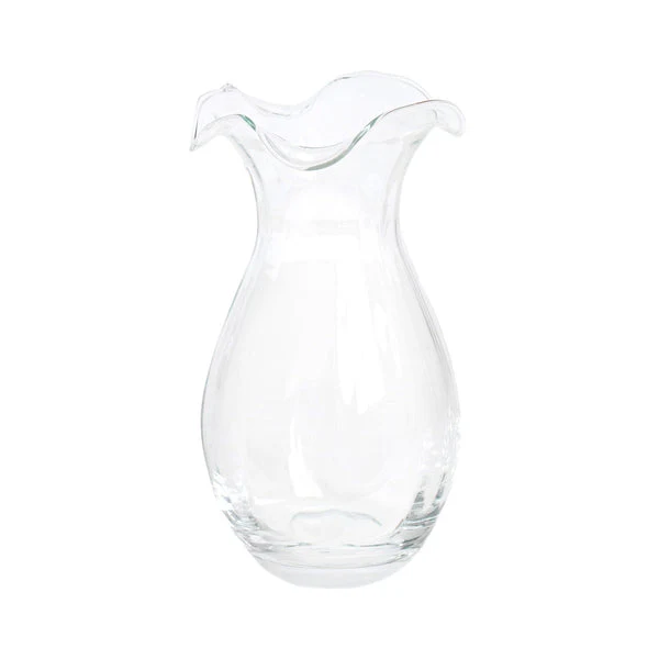 Vietri Hibiscus Clear Vertical Small Vase