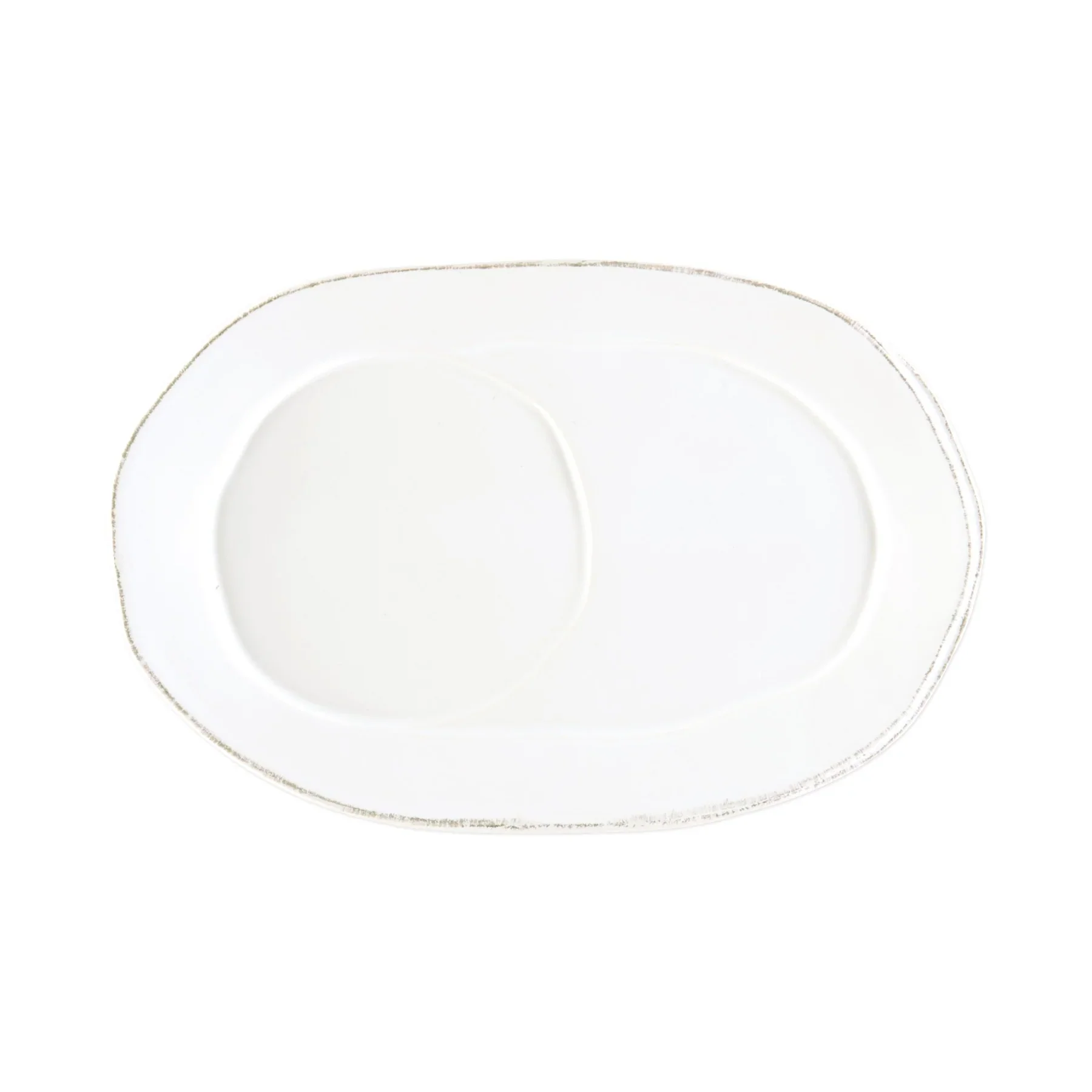 Vietri Lastra White Oval Tray