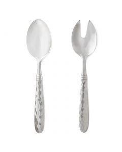Vietri Martellato Stainless Salad Server Set
