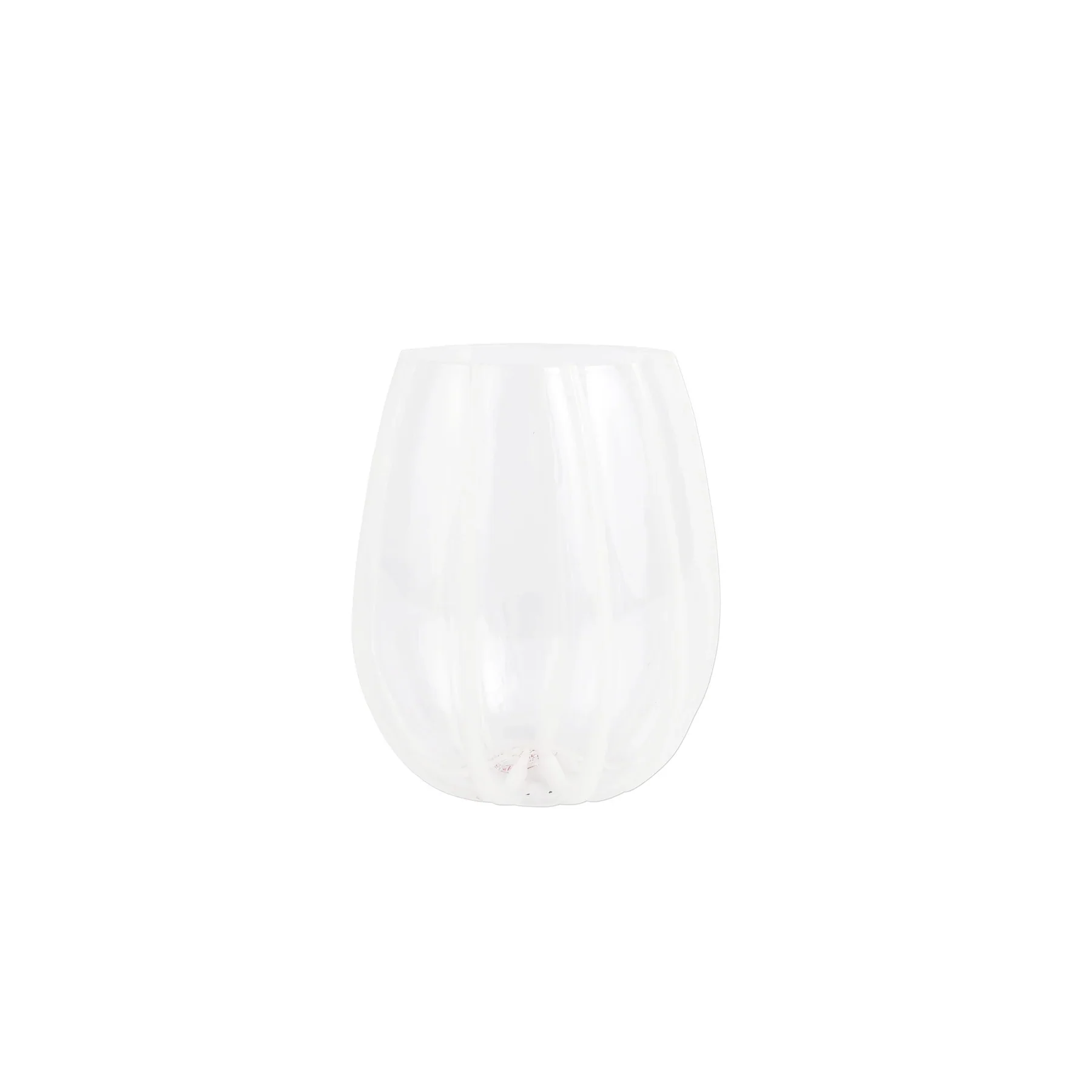Vietri Nuovo White Stripe Stemless Wine Glass