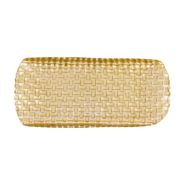 Vietri Rufolo Gold Rectangular Tray