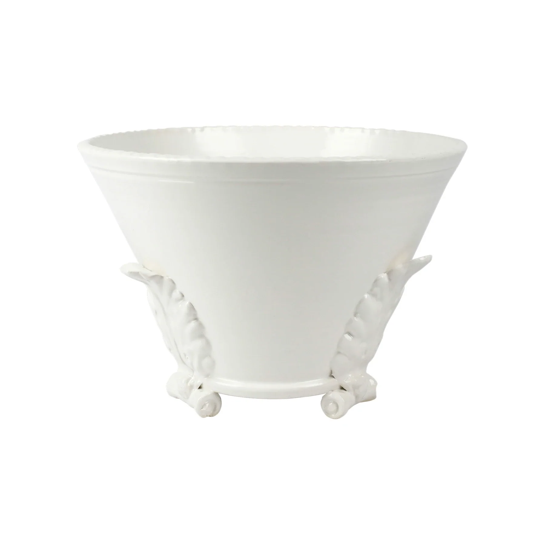 Vietri Rustic Garden Large Oak Leaf Cachepot