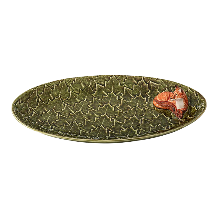 Vista Alegre Bordallo Pinheiro Gudrun Oval Platter with Fox