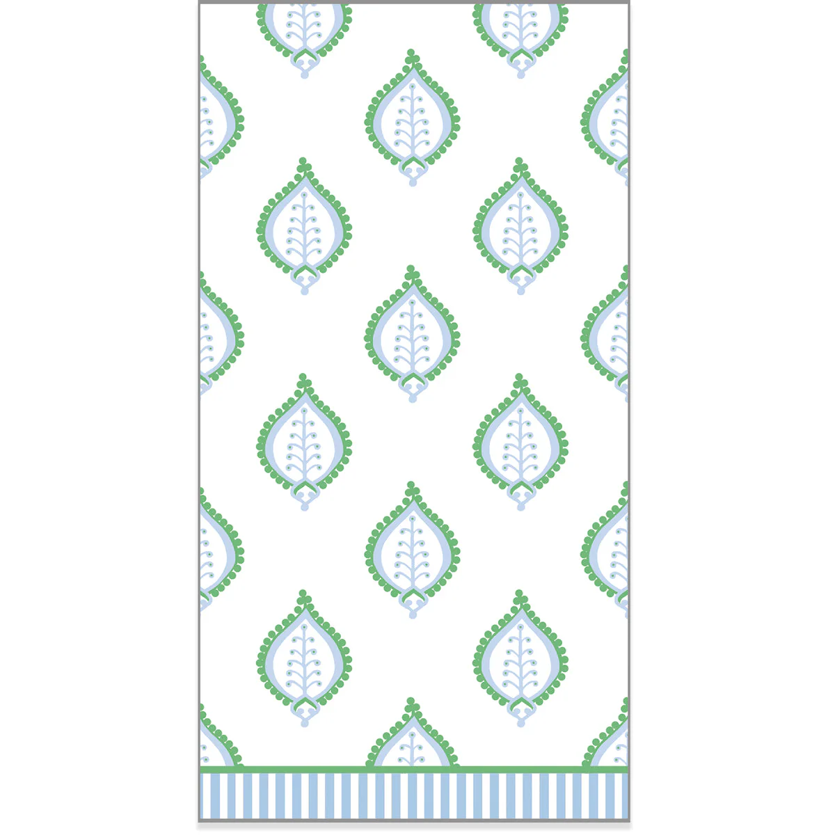 WH Hostess Blue & Green Paisley Guest Towel