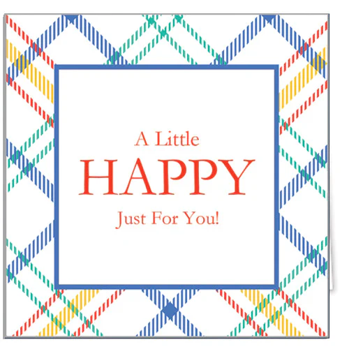 WH Hostess Plaid Happy Enclosure Cards, Set of 10